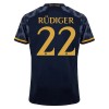 Real Madrid Rudiger 22 Bortedrakt 2023-24 Kortermet